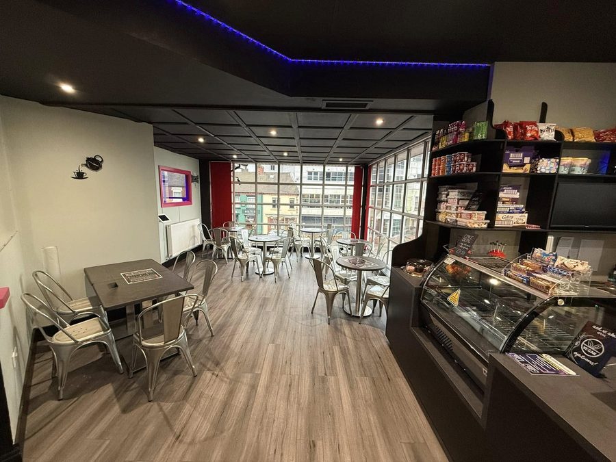 The cafe seating area